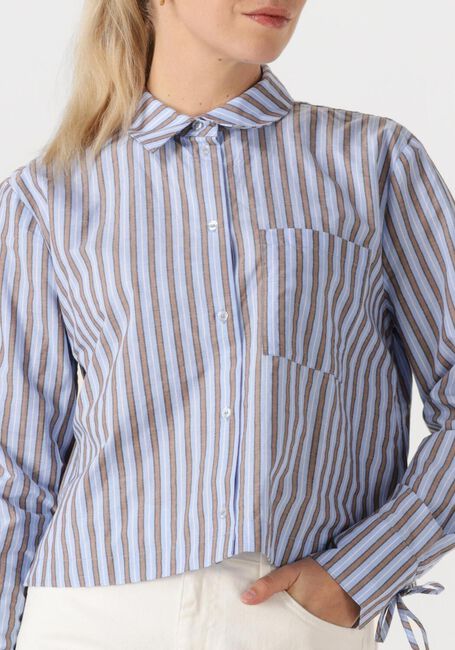 Blaue MODSTRÖM Blusen MEYRICKMD STRIPE SHIRT - large