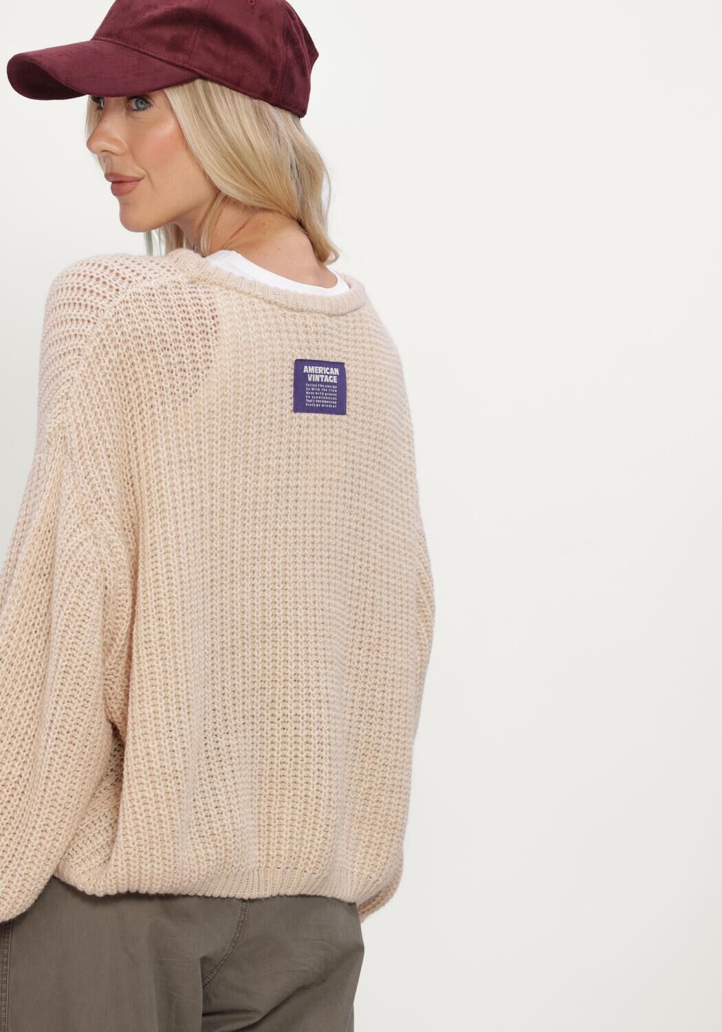 Beige AMERICAN VINTAGE Pullover CYROW - large