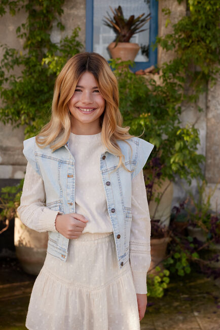 Sand INDIAN BLUE JEANS Blusen LACE SMOCK SHIRT LONGSLEEVE - large