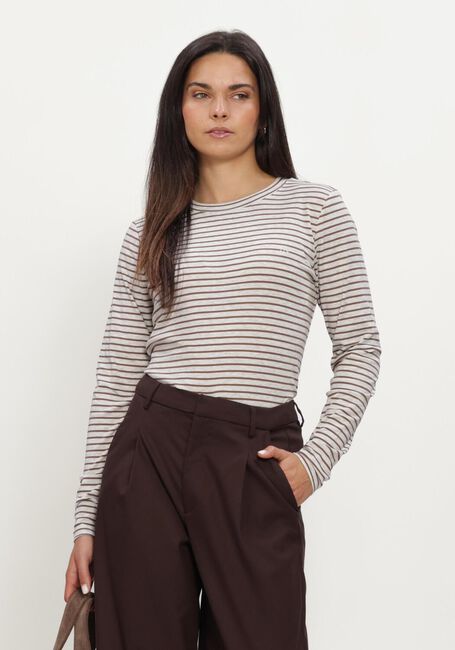 Braune AIMEE THE LABEL Tops & T-shirts ZENOLUCAW6 STRIPED LS - large