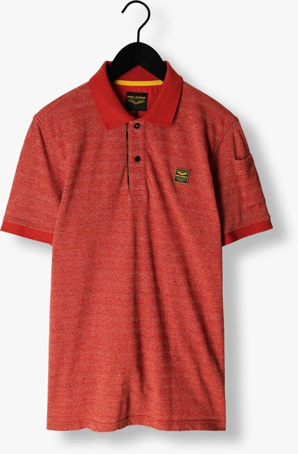 Rote PME LEGEND Polo-Shirt SHORT SLEEVE POLO JACQUARD PIQUE - large