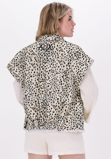 Braune ALIX THE LABEL Gilet WOVEN ANIMAL WAISTCOAT - large