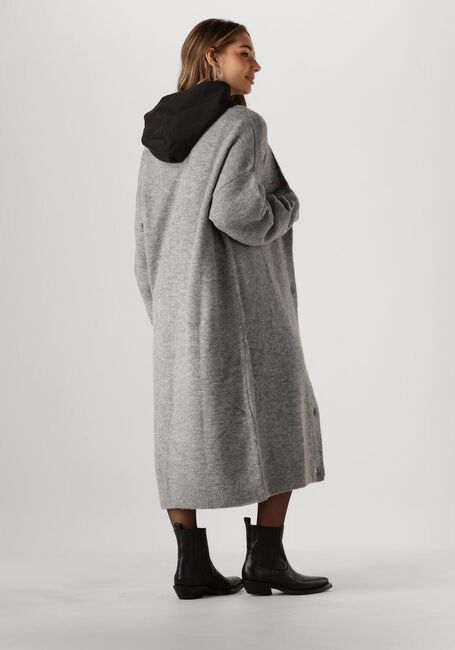 Graue ALIX THE LABEL Strickjacke LADIES KNITTED FLUFFY LONG - large