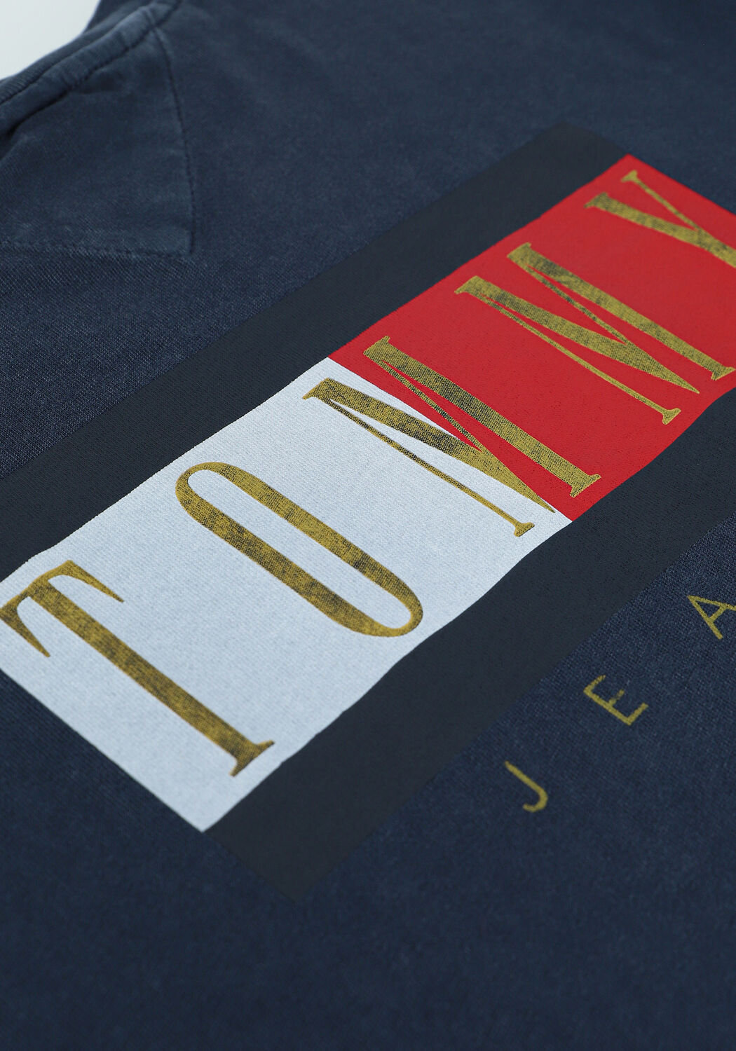 Dunkelblau TOMMY JEANS T-shirt TJM VINTAGE FLAG PRINT TEE - large