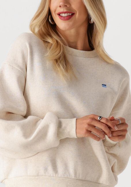 Ecru BY-BAR Sweatshirt BIBI DANCING MELANGE SWEATER - large