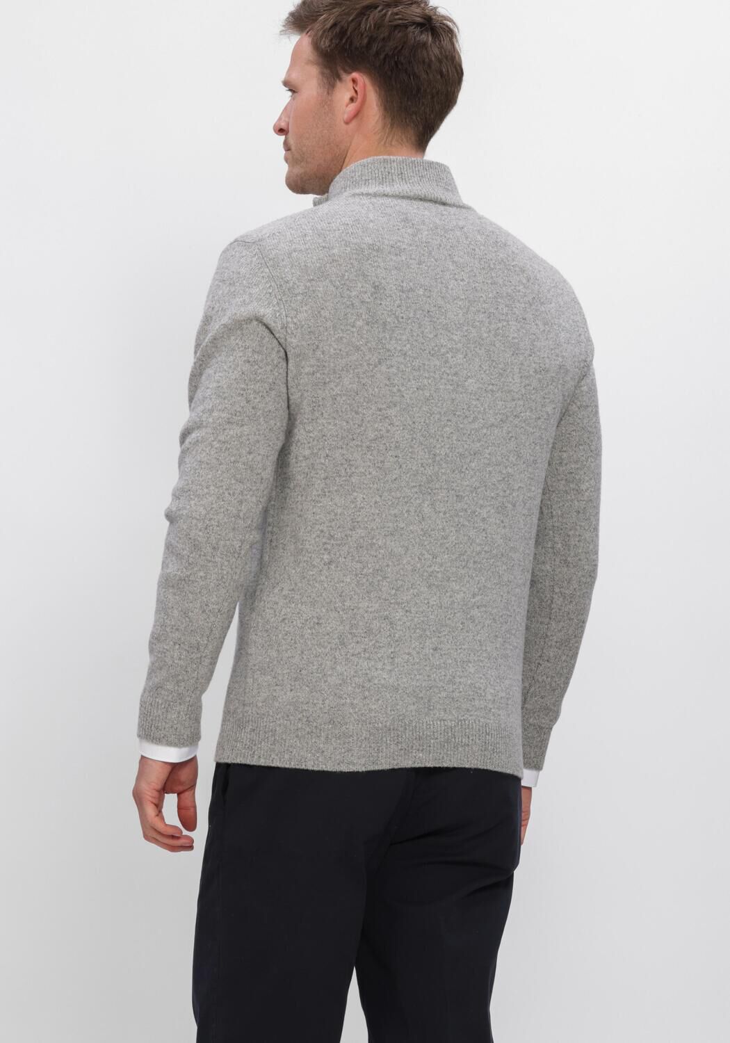 Hellgrau PROFUOMO Pullover PULLOVER HALF ZIP - large
