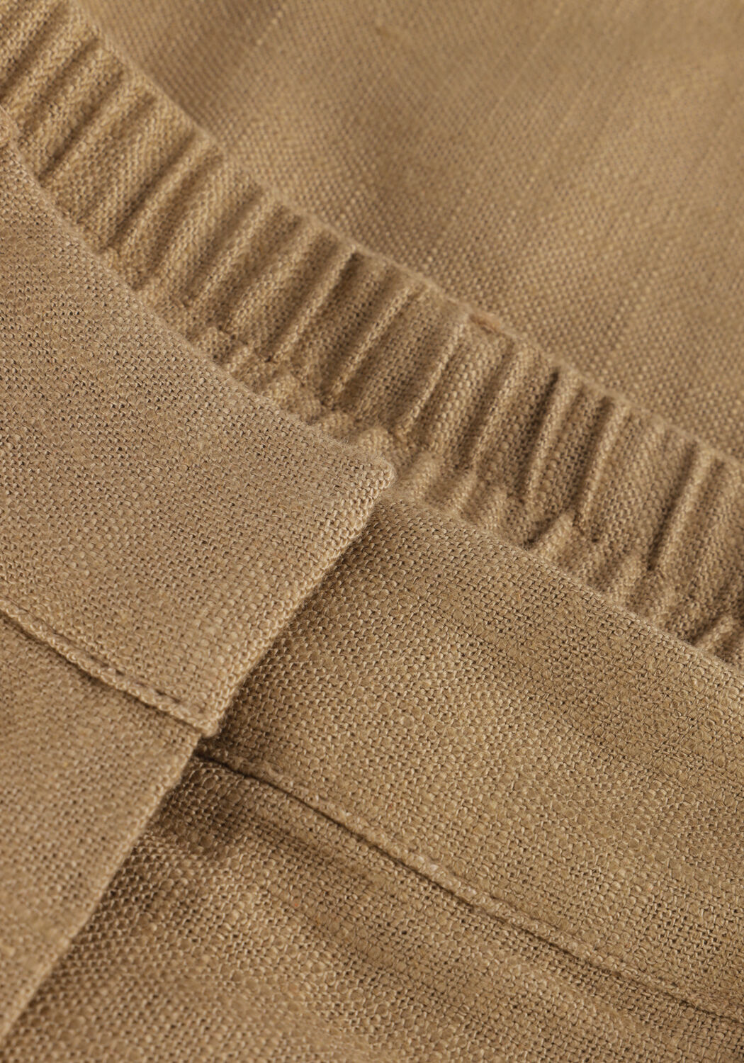 Camelfarbene Y.A.S. Hosen YASISMA HW SHORTS - large