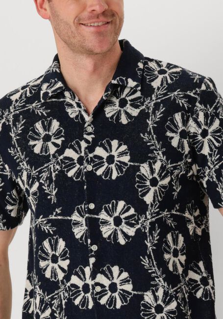 Dunkelblau ANERKJENDT Casual-Oberhemd AKLEO FROTTE AOP SHIRT - large