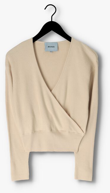 Beige MINUS Pullover ALINE WRAP KNIT PULLOVER - large