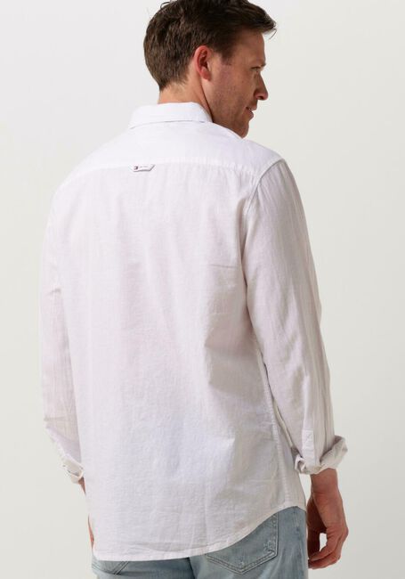 Weiße TOMMY JEANS Casual-Oberhemd TJM REG LINEN BLEND SHIRT - large
