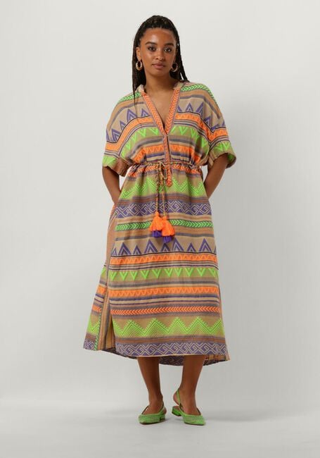 Mehrfarbige/Bunte DEVOTION Midikleid VELOUDENIA - large