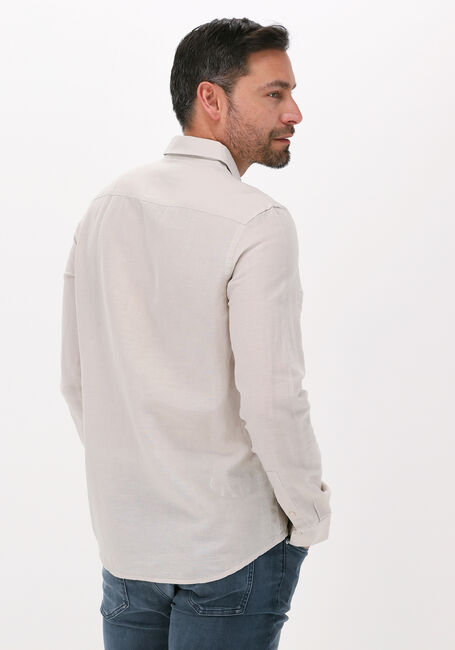 Beige CALVIN KLEIN Casual-Oberhemd COTTON LINEN CHEST POCKET SHIRT - large