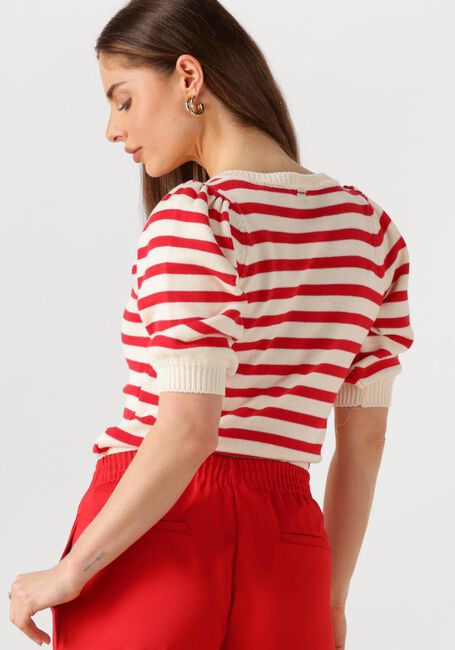 Rote POM AMSTERDAM Pullover STRIPED SCARLET - large