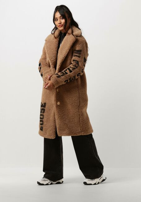 Cognacfarbene GOOSECRAFT Teddy-Jacke GC RHONDA SCRIPT COAT - large