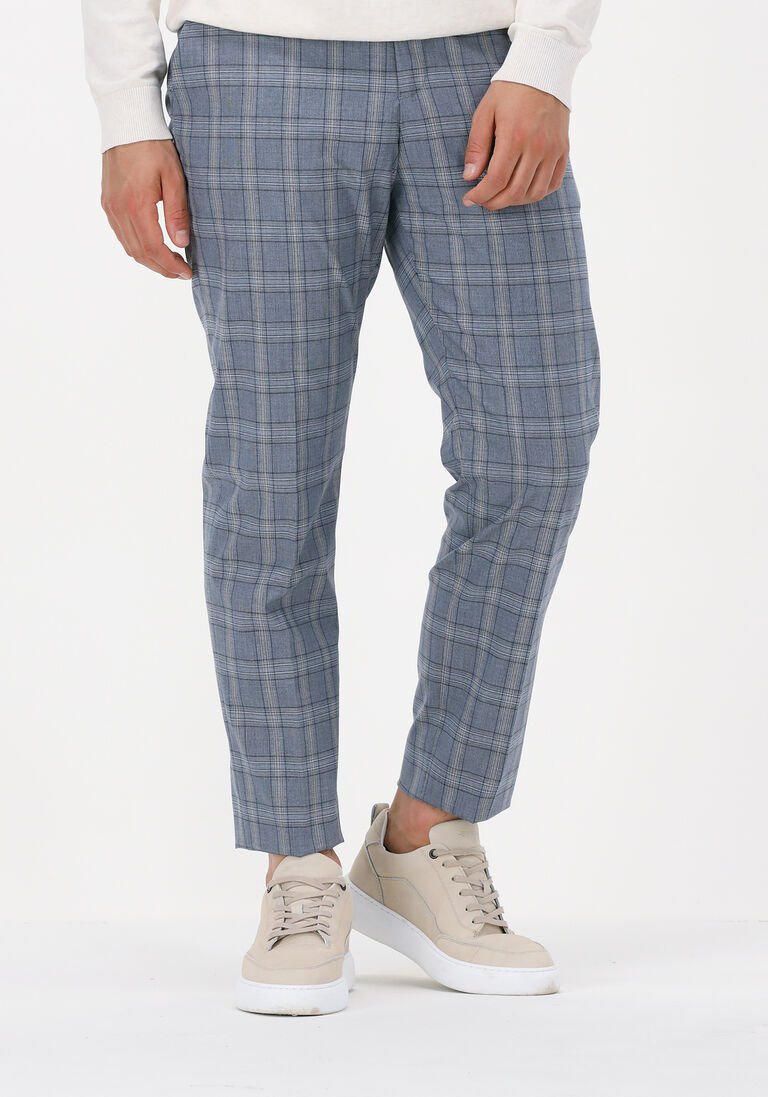 hellblau selected homme hose slhlim-timelogan blu snd chk trs