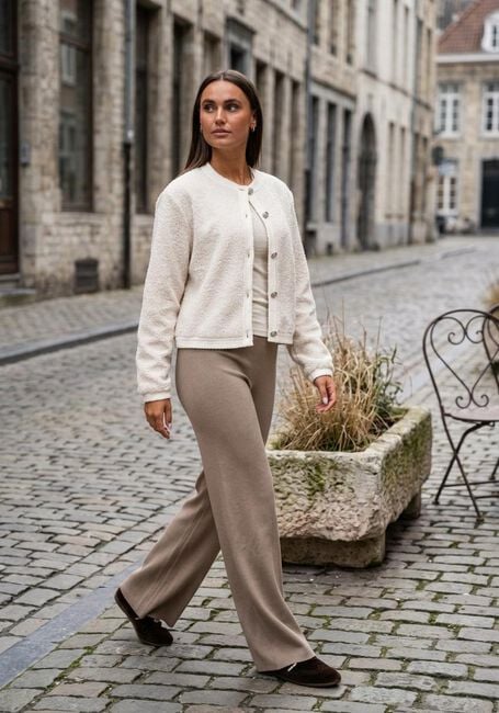 Sand Y.A.S. Weite Hose YASFONNY HW KNIT PANT S. - large