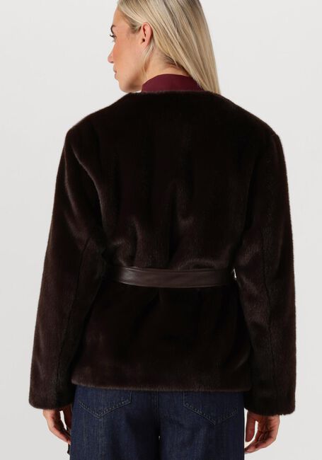 Braune VANESSA BRUNO Fake-Fur-Jack FABU BLOUSON ML - large