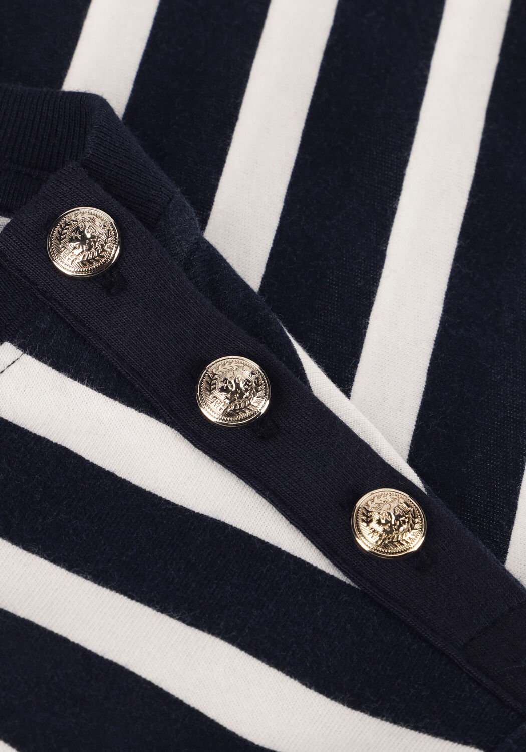 Blaue TOMMY HILFIGER T-shirt REG GOLD BUTTON C-NK SS - large