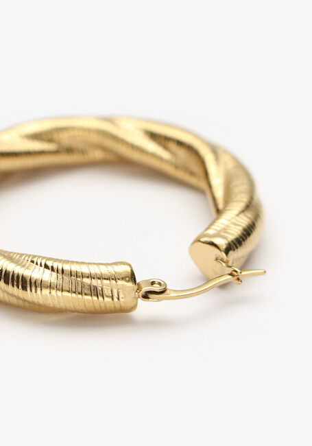 Goldfarbig NOTRE-V Ohrringe TWISTED HOOP OORBELLEN - large