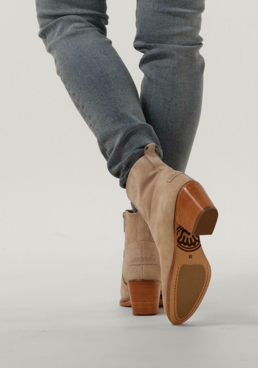 Beige SHABBIES Stiefeletten 183020355 SHS1266  - large