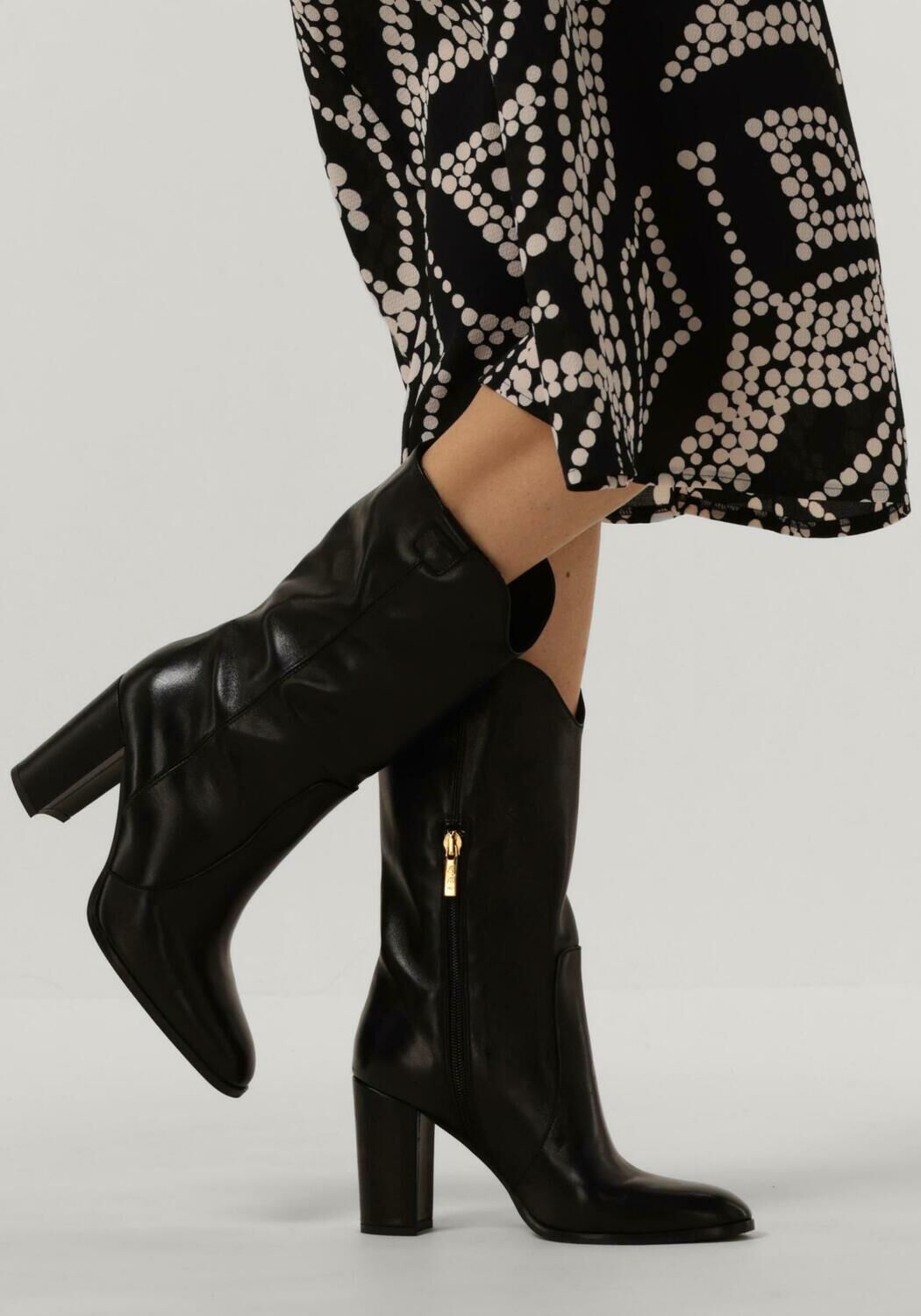 Schwarze NOTRE-V Hohe Stiefel AR142 - large