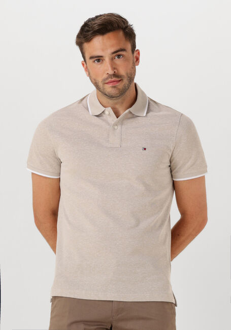 Beige TOMMY HILFIGER Polo-Shirt LINEN PIQUE REG POLO - large