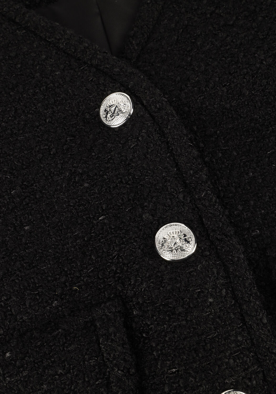 Schwarze NEO NOIR Strickjacke MANUA BOUCLE JACKET - large