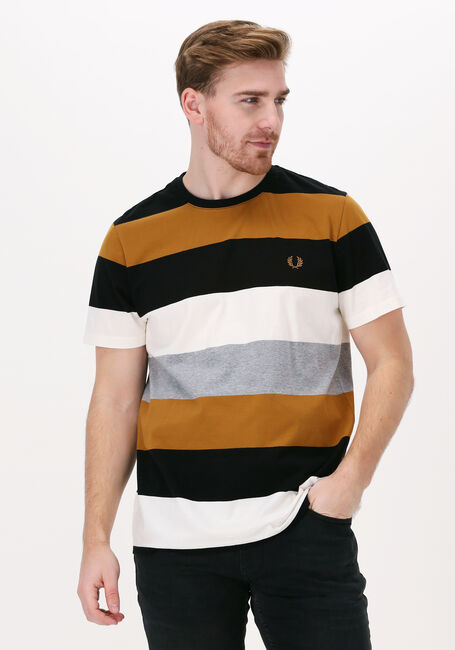 Schwarze FRED PERRY T-shirt BOLD STRIPE T-SHIRT - large