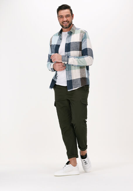 Grüne CAST IRON Casual-Oberhemd LONG SLEEVE SHIRT BOLD CHECK SLUB COTTON - large