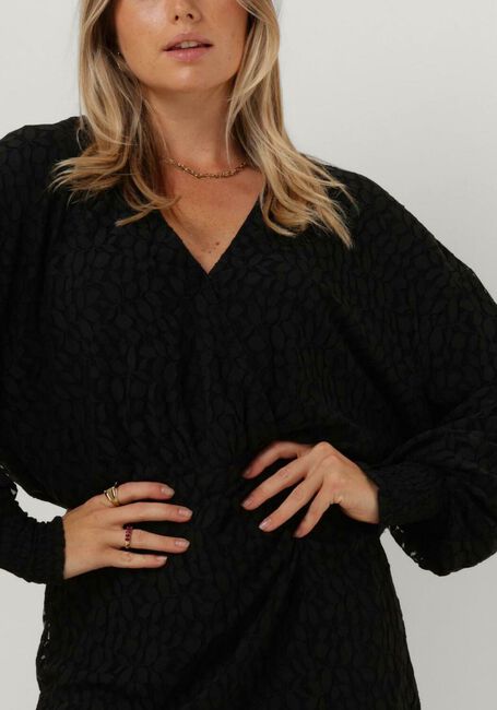 Schwarze ALIX THE LABEL Minikleid LACE WRAP DRESS - large