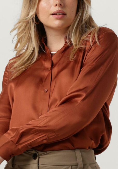 Braune MODSTRÖM Bluse BEATEMD SHIRT - large