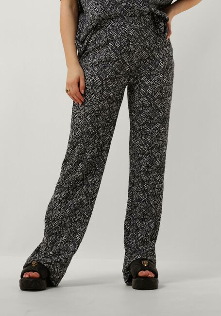 Schwarze ALIX THE LABEL Schlaghose LADIES WOVEN CRINKLE TEXT PANTS - large