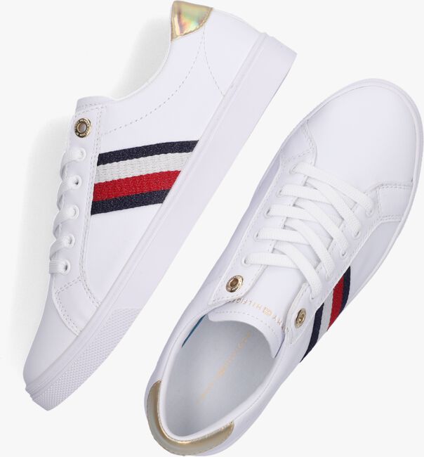 Weiße TOMMY HILFIGER Sneaker low TH CORPORATE CUPSOLE - large
