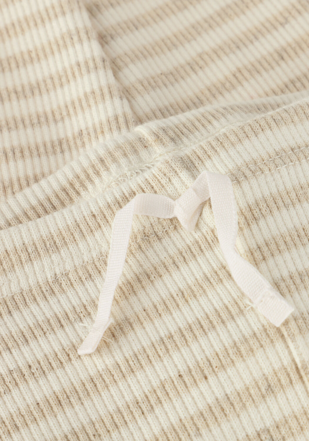 Beige PLAY UP Legging STRIPED RIB LEGGING - large