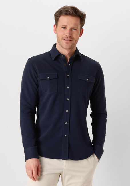 Dunkelblau PROFUOMO Casual-Oberhemd OVERSHIRT WESTER - large