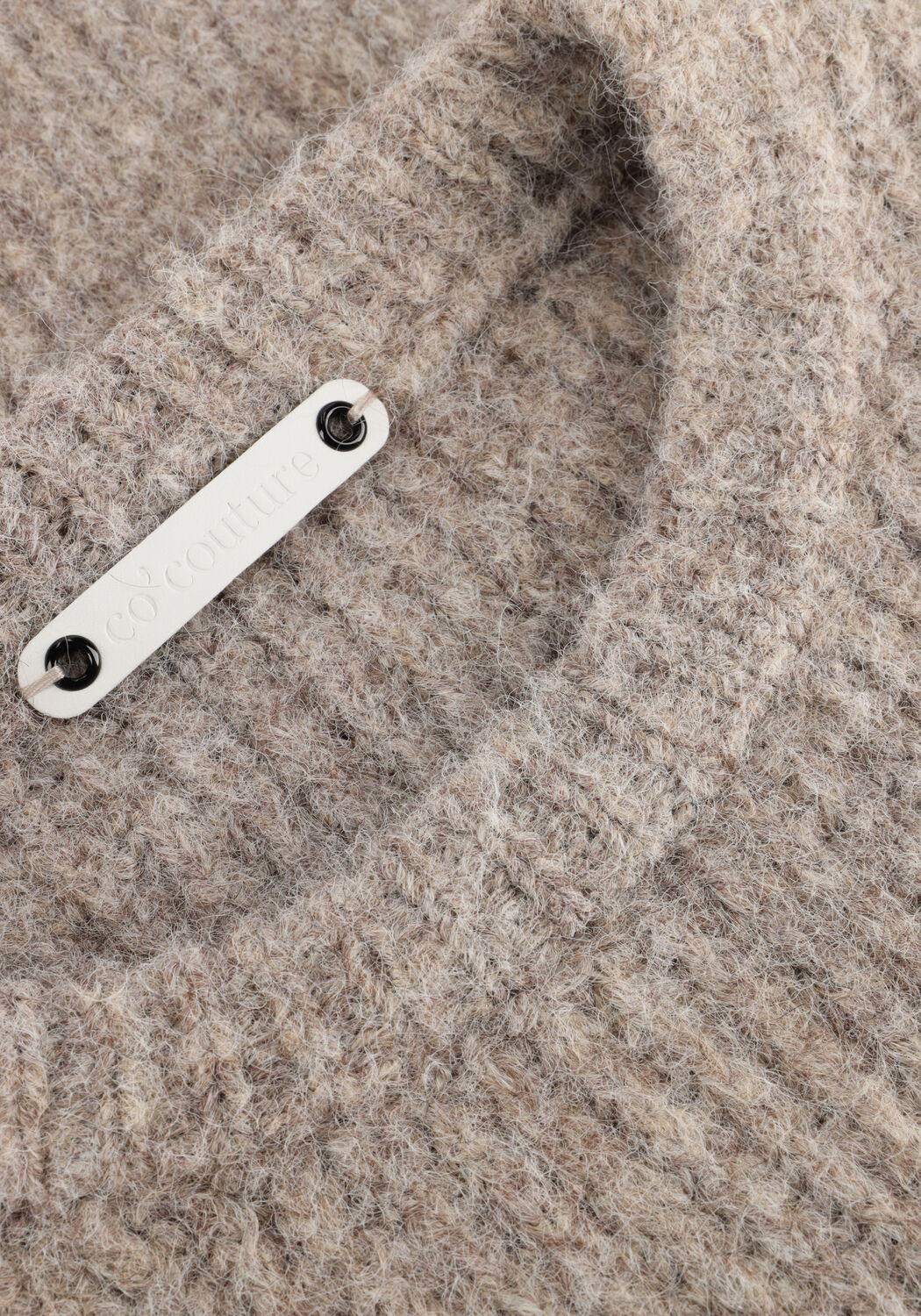 Taupe CO'COUTURE Pullover CHARLIE KNIT - large