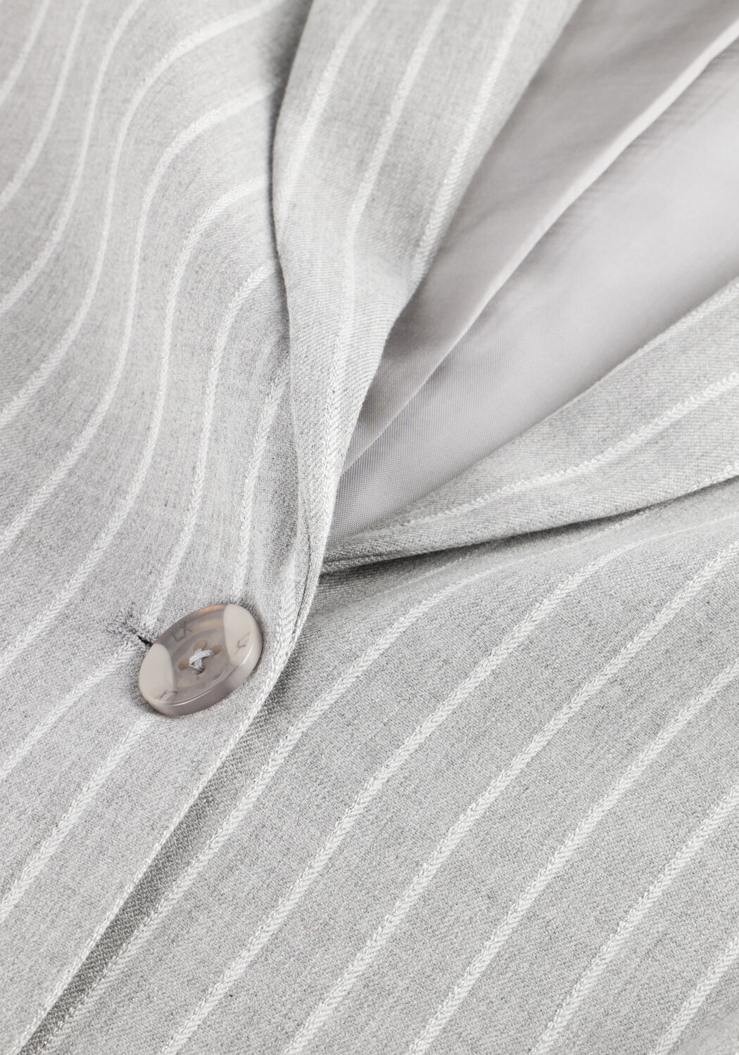 Graue ALIX THE LABEL Blazer LADIES WOVEN PINSTRIPE CROPPED BLAZER - large