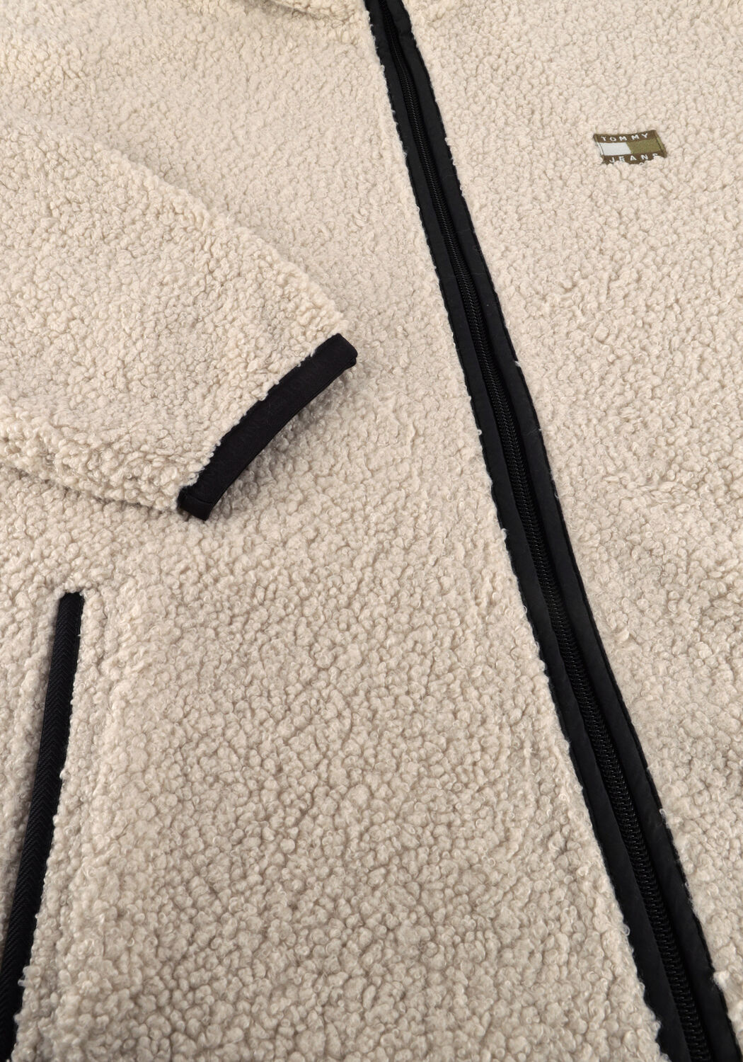 Creme TOMMY JEANS Teddy-Jacke TJM RLX BADGE ZIP-THRU EXT - large