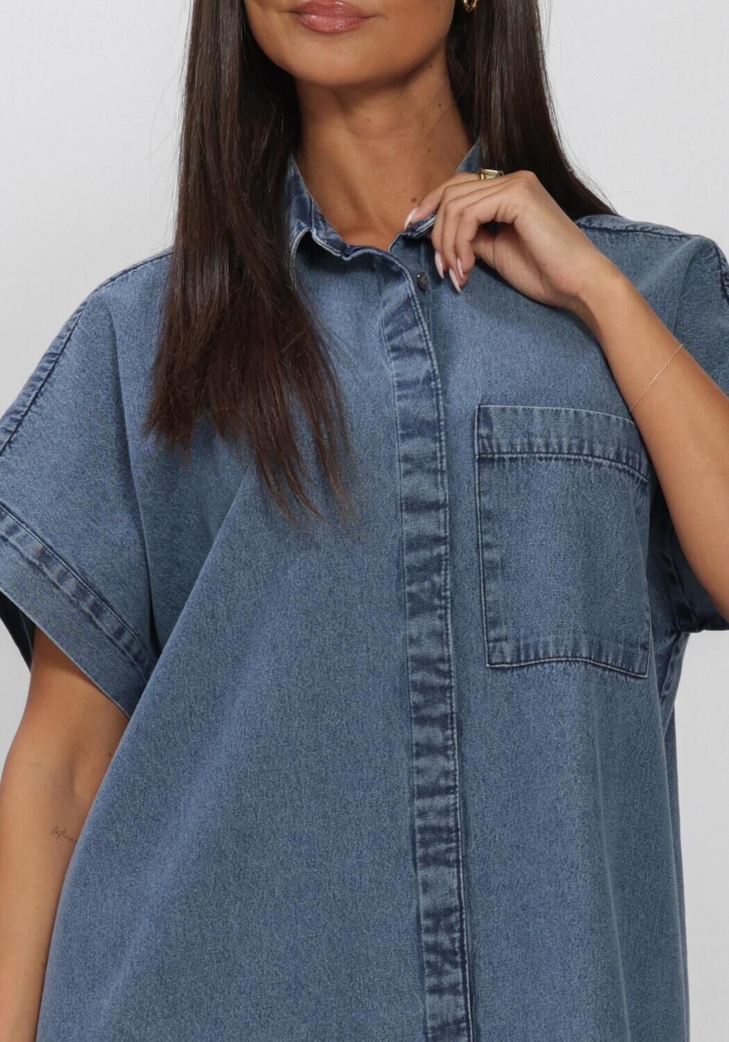 Blaue BY-BAR Minikleid HELLA DENIM DRESS - large