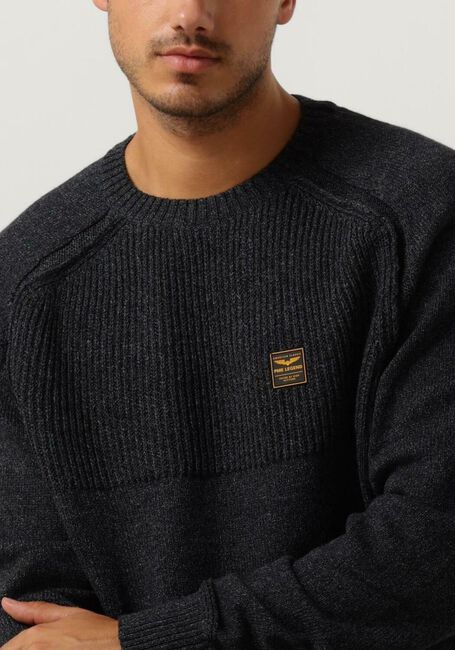 Dunkelblau PME LEGEND Pullover R-NECK COTTON INDIGO LOOK KNIT - large