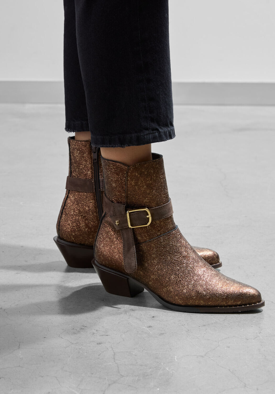 Bronzefarbene FLORIS VAN BOMMEL Stiefeletten ENZI 07.07 - large