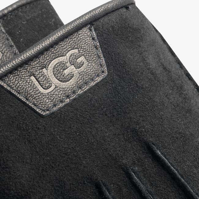 Schwarze UGG Handschuhe CASUAL GLOVE WITH LEATHER LOGO - large