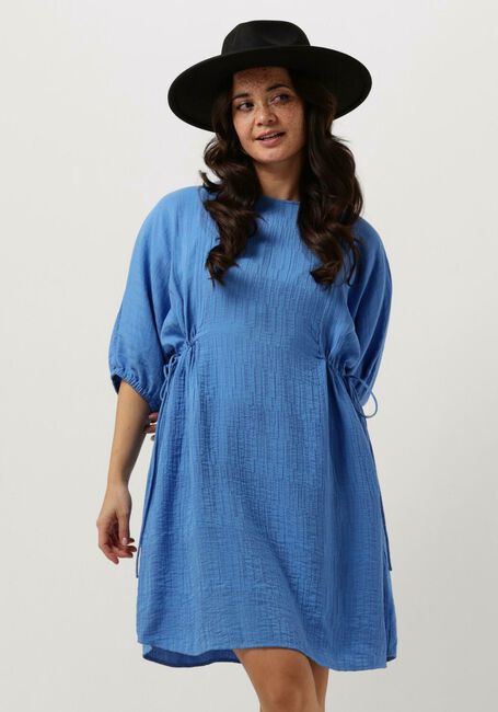 Blaue MSCH COPENHAGEN Minikleid MSCHAMALIA 3/4 DRESS - large