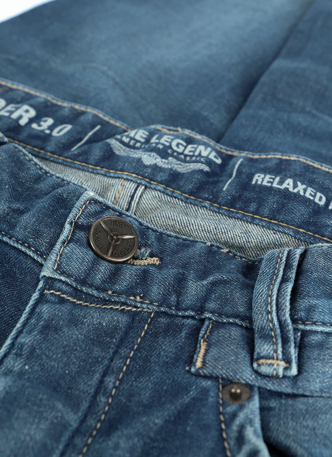 Blaue PME LEGEND Slim fit jeans COMMANDER BLUE TINTED DENIM - large