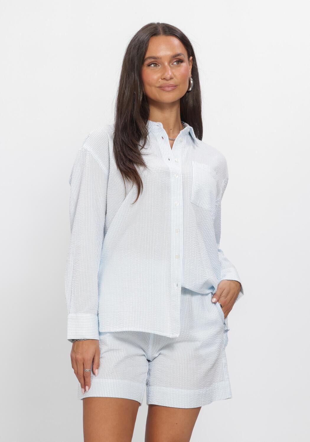 Sand MSCH COPENHAGEN Blusen MSCHFELICITY SHIRT STP - large
