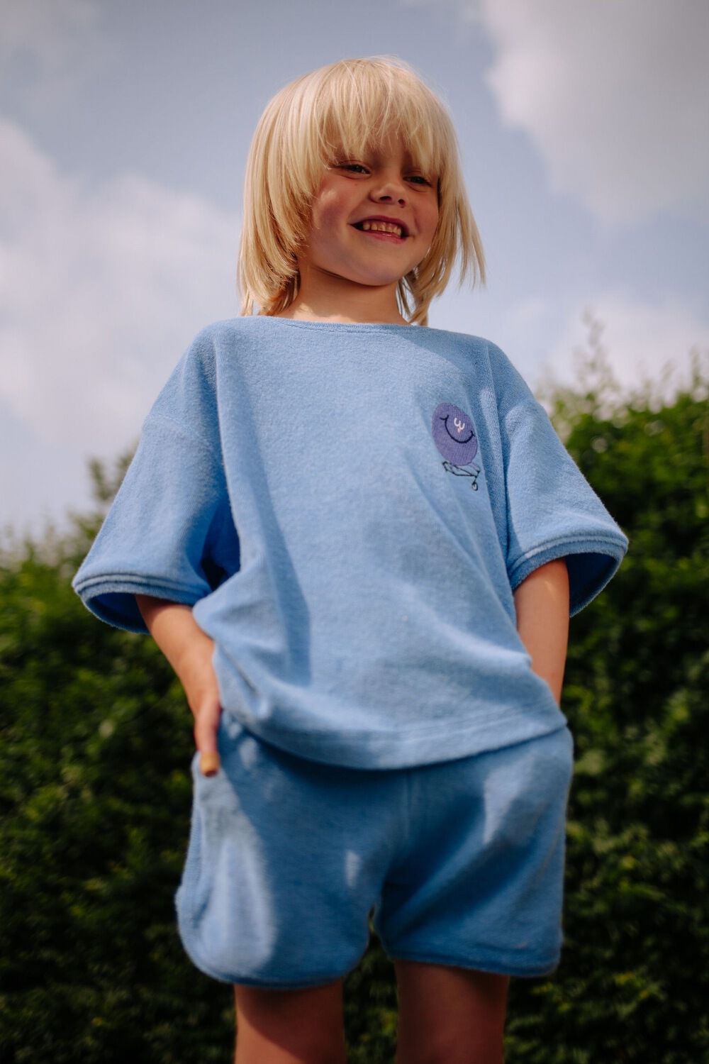 Blaue DAILY BRAT T-shirt GIGGLIN TOWEL T-SHIRT - large