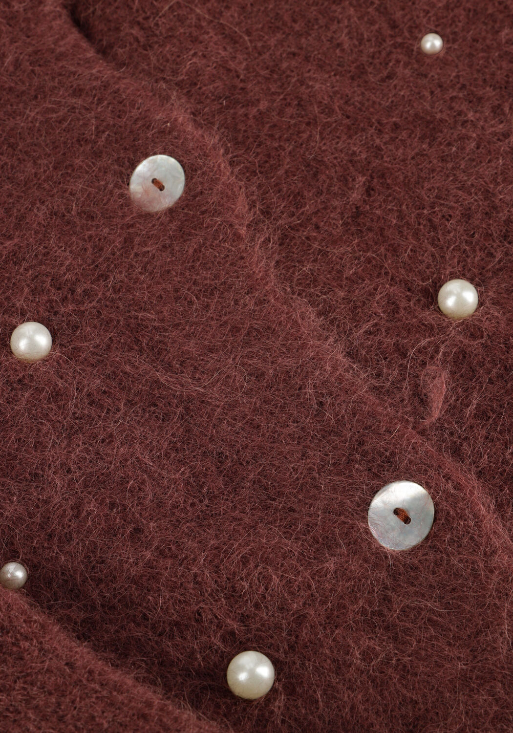 Braune AAIKO Pullover LORYS PEARLS CARDIGAN - large