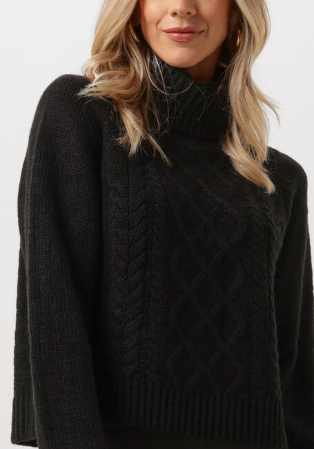 Schwarze NOTRE-V Rollkragenpullover NV-ENIDE - large