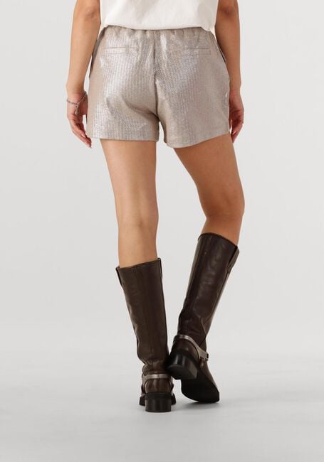 Silberne ALIX THE LABEL Kurze Hose LADIES WOVEN FOIL SHORTS - large