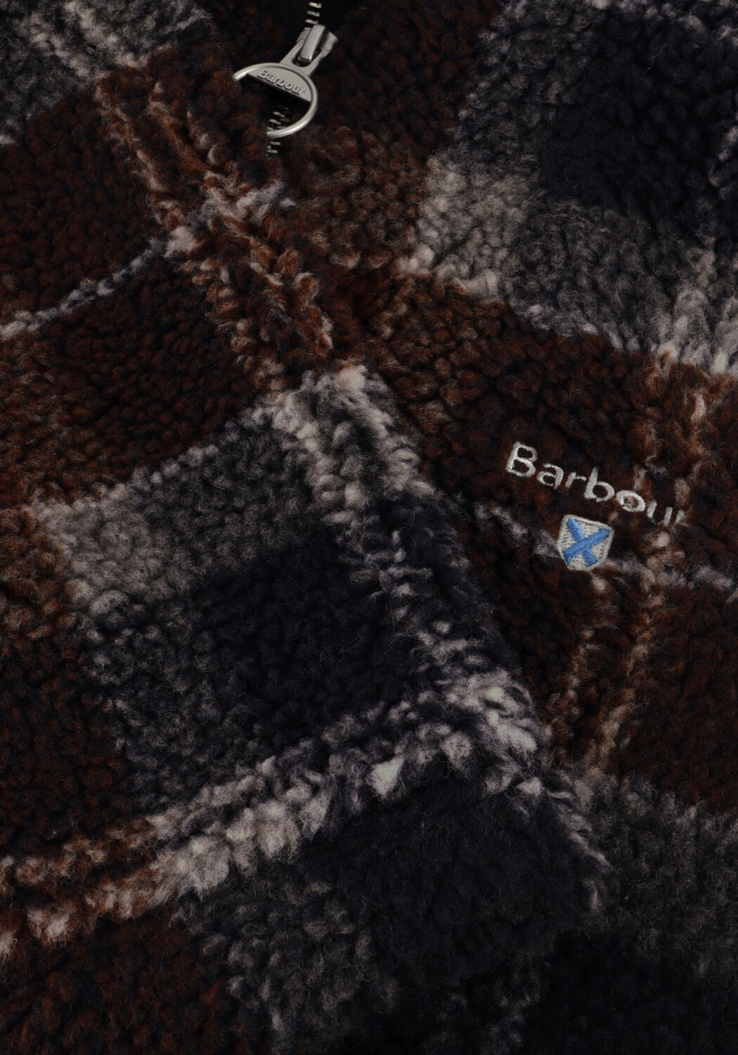 Mehrfarbige/Bunte BARBOUR Pullover TARTAN FLEECE ZIP THROUGH - large